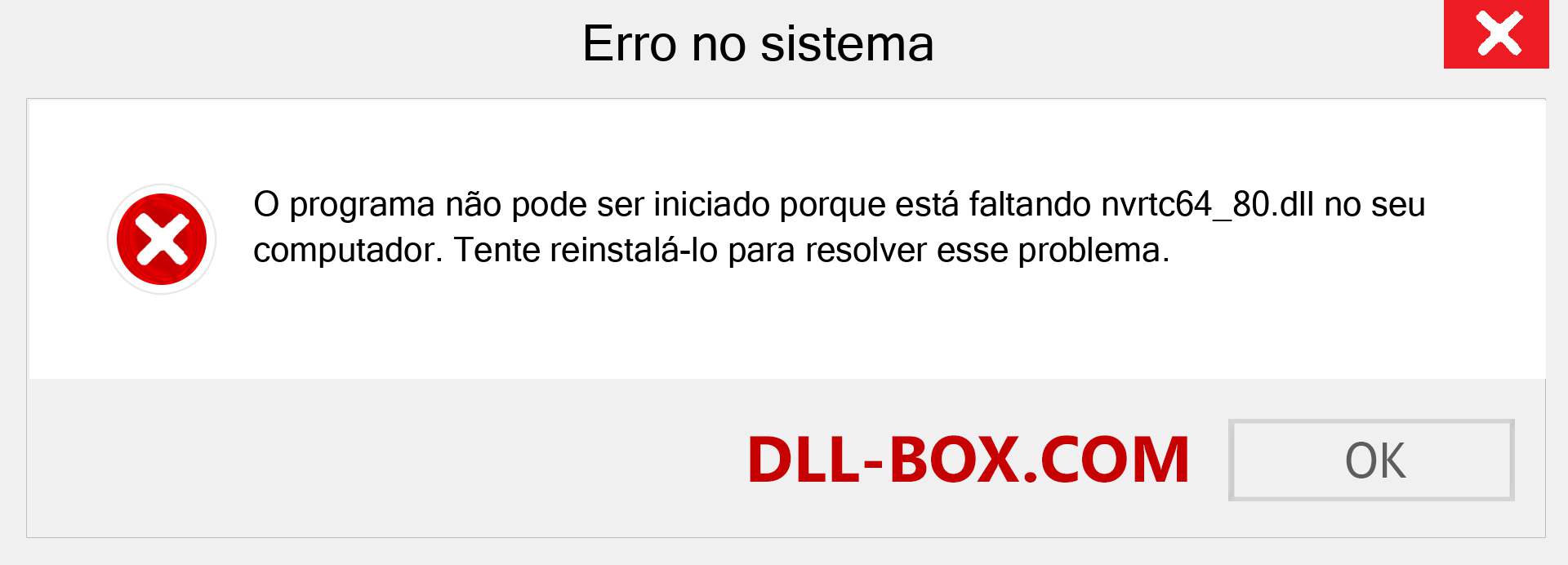 Arquivo nvrtc64_80.dll ausente ?. Download para Windows 7, 8, 10 - Correção de erro ausente nvrtc64_80 dll no Windows, fotos, imagens